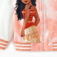 thumbnail image 6 of Disney Princess Girls Bomber Jackets Moana Ariel Tie Dye Graphic Lightweight Sweatshirts Sizes 2-6, 6 of 6