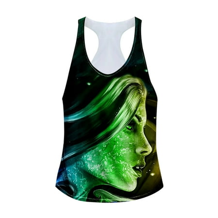 

LBECLEY Western T Shirts for Men Men s Quick Dry Sports Tank Tops Gym Bodybuilding Fitness Sleeveless Shirts for Beach Running Workout Long Sleeve Under Scrub Tee Green M
