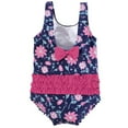 thumbnail image 2 of Hudson Baby Girls Toddler Swimsuit, Botanical, 5T, 2 of 2