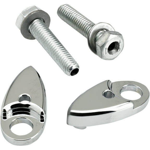 Joker Machine Adapter Plates for Side Rail-Mount Marker Lights Chrome 05-55-3C