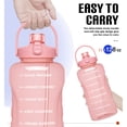 thumbnail image 6 of GEDUX 128 oz Motivational Water Bottle with Time Marker, Leakproof Wide Mouth Water Bottle, BPA-Free 2-in-1 Lid with Straw & Spout for Gym Camping, 6 of 6