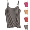 thumbnail image 7 of YanHoo Tank Tops for Women 2024 Built in Bra Summer Casual Camisole Shirts Padded Adjustable Spaghetti Strap Camisole Tops Plus Size Yoga Running Athletic Workout Camis Tank Tops under 10, 7 of 7