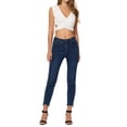 thumbnail image 2 of MODA NOVA Juniors Basic Deep VNeck Criss Cross Front Sleeveless Knit Crop Top, 2 of 5