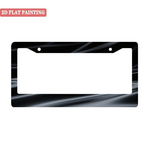 1PC Black Gradient Texture License Plate Frames with Mounting Accessories 6.3x12.2inch(16x31cm)
