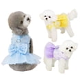 thumbnail image 6 of Pet Princess Gauze Skirt Color Traction Skirt Dog Lace Party Dress Style Beautiful Appearance Fashion Skin Friendly Breathable Texture Soft Machine Wash/Cold Water Hand Wash Blue XS, 6 of 8