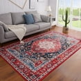 thumbnail image 2 of TWINNIS Boho Area Rug Vintage Rug Anti-Slip  Persian Carpet for Living Room Bedroom,Red ,4'x6', 2 of 9