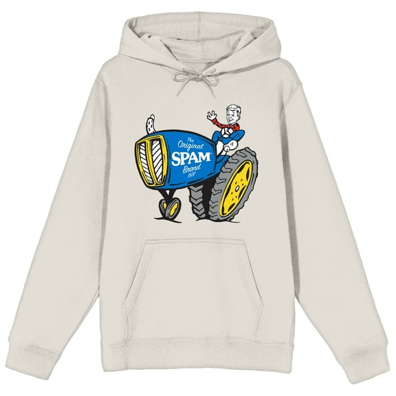 Spam Brand 1937 Boy And Tractor Men's Sand Sweatshirt-Medium