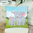 thumbnail image 3 of MKHERT Style Elephant Throw Pillowcase Pillow Cover Cushion Couver 18x18 inch, Set of 2, 3 of 3