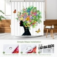 thumbnail image 3 of Shower Curtain Afro African American, Black Girls Shower Curtain, Flowers Shower Curtains for Bathroom Decor, Waterproof Fabric Polyester Modern Shower Curtain Set with 12 Hooks, 72" x 72", 3 of 6