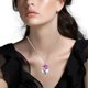 thumbnail image 4 of Eterno y Dama Colgante Tronco Flor Cristal Retro Árbol Vida Collar Doble Cara Collares Europeos Colgantes, 4 of 5