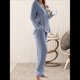 thumbnail image 5 of Conjuntos de Pijama para Mujer, de Larga, con Botones, para Dormir, Pijamas Suaves, Conjuntos de Estar por Casa. Azul Mar XXL, 5 of 9