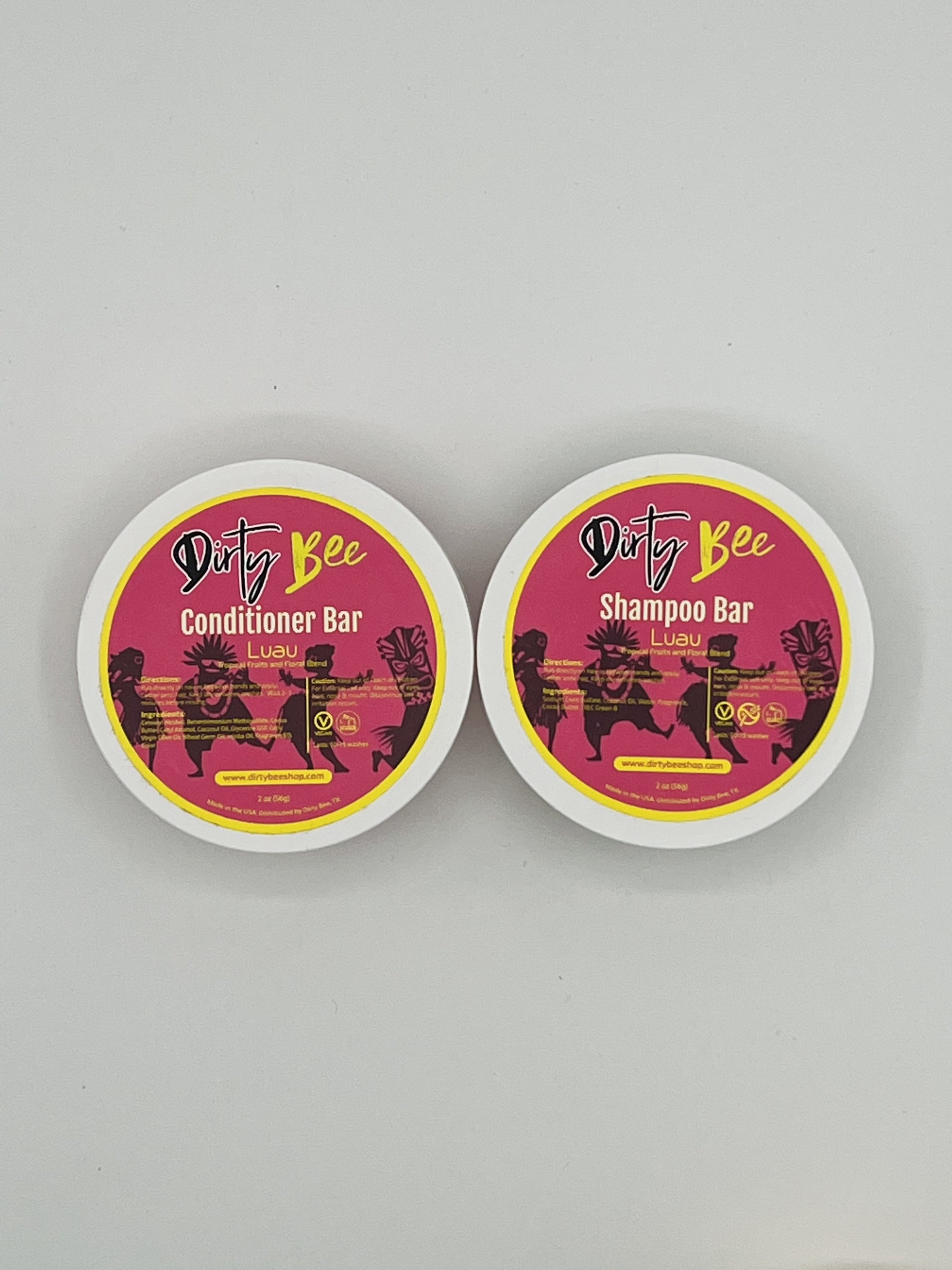 Dirty Bee Shampoo and Conditioner Bars Sets of 1 Shampoo and 1