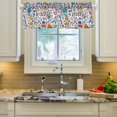 thumbnail image 2 of Yayeee Kitchen Valance Rod Pocket 54" x 18" Living Room Window Curtain, Doodle Pattern, 2 of 6