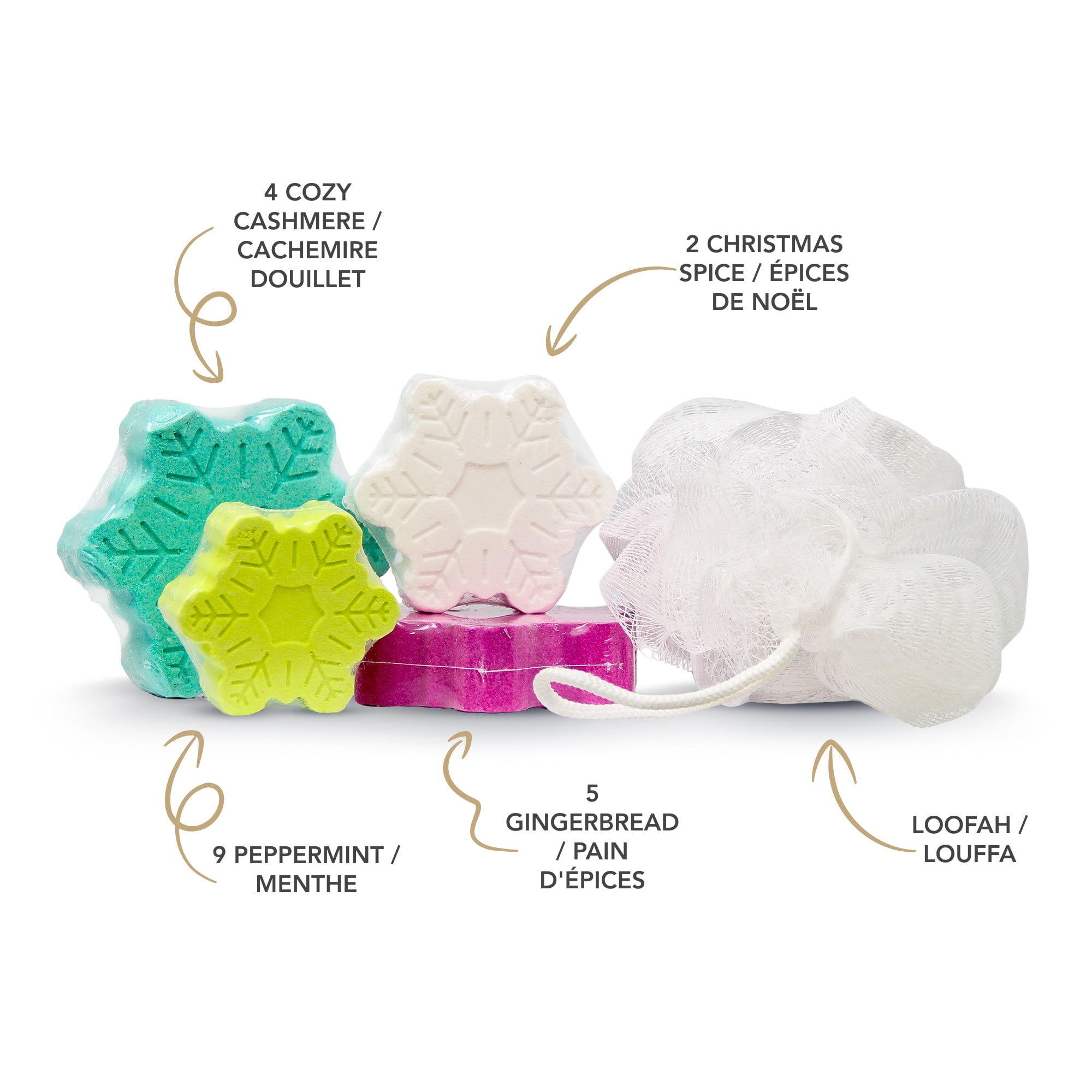 Coffret cadeau de 22 bombes de bain Onyx Professional Holly Jolly Coffret cadeau de 22 bombes de bain