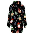 thumbnail image 4 of Tanghaowl Women's Sweatshirt Christmas Print Long Hoodie Casual Hoodie Dress for Holiday Comfort and Style Black L, 4 of 6