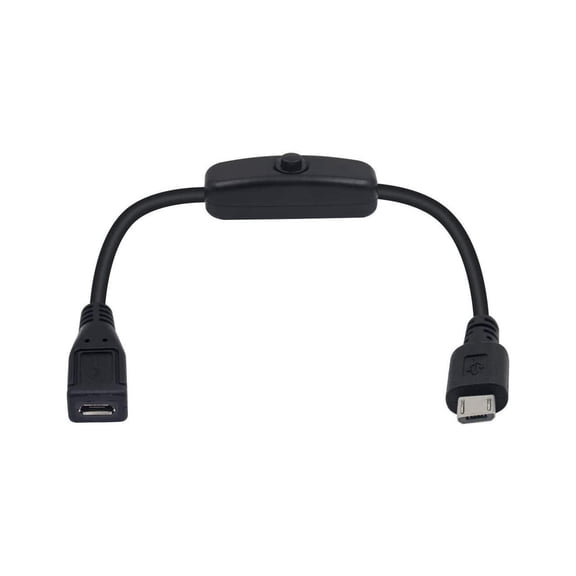 USB On Off Switch Cable, Maxhood Micro USB Raspberry pi Power Switch, Micro USB Female to Male On Off Power Switch Cable