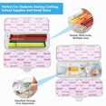 thumbnail image 5 of Plastic Pencil Box Large Capacity Pencil Boxes Clear Boxes with Snap-Tight Lid Stylish Office Supplies Storage Organizer Box Bows and Heart Pattern, 5 of 7