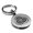Silver, variant on Stainless Steel Air Element Round Medallion Keychain Circle Ring