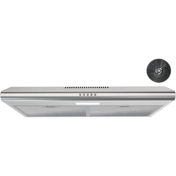 Streamline 30 in. Giovanni Convertible Undermount Range Hood in Brushed Stainless Steel with Mesh Filters, Push Button Control, LED Light