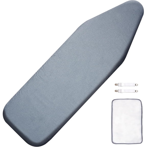 NeoMart-Ironing Board Cover and Pad 18"x49",Extra Thick Padding and Cotton Cover,Scorch and Stain-Resistant Iron Board Cover,Elastic Edge & Adjustable Fasteners,Fits Wide Ironing Board