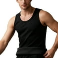 thumbnail image 5 of Tnhcen Men's Winter Thermal Fleece Lined Base Layer Tank Top, Workout Undershirt, Sleepwear Sleeveless Undershirt, Nylon Spandex Material, Breathable Plus Size M - 5XL, 5 of 9