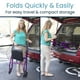 thumbnail image 5 of Andador ultraligero Vive Mobility con asiento: plegable, estrecho y con ruedas para personas mayores en espacios reducidos. Andador de aluminio de 4 ruedas para adultos, fácil de conducir, con accesor, 5 of 5