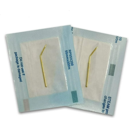 QiQibaby Fibroblast 5pcs Gold Bent Cuved Copper Needles - 2nd Generation