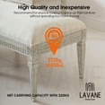 thumbnail image 6 of LAVANE 18 inch / 45cm Wooden Furniture Legs, Set of 4 Solid Wood Carved Geometry Unfinished Replacement Bun Feet with Mounting Plate & Screws for Sofa Cabinet Couch Table TV Stand, 6 of 7