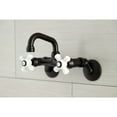 thumbnail image 2 of Kingston Brass KS612ORB Kingston Two-Handle 2-Hole Wall Mount Bar Faucet in Oil Rubbed Bronze, 2 of 8