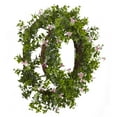 thumbnail image 3 of Nearly Natural Floral Plastic Wreath, 18" (Assorted Colors), 3 of 4