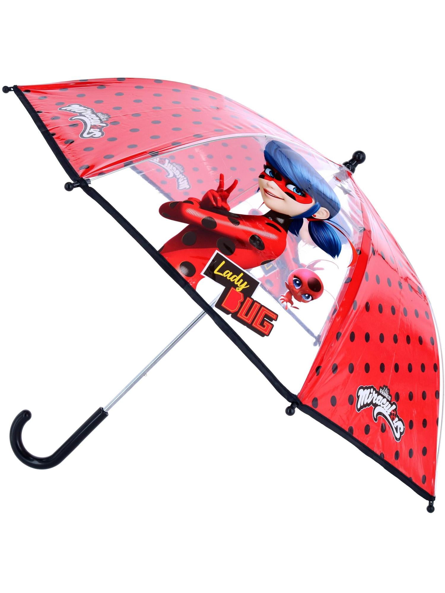 BEETTY Umbrella Ladybug Print Compact Folding Travel Lightweight Portable Windproof Sun Rain Umbrellas 