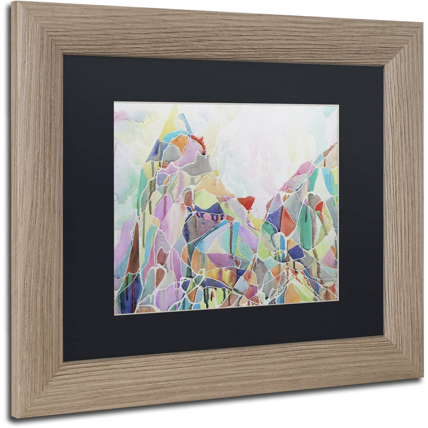 Trademark Fine Art "Mount Sidley" Canvas Art by Lauren Moss Black Matte, Birch Frame