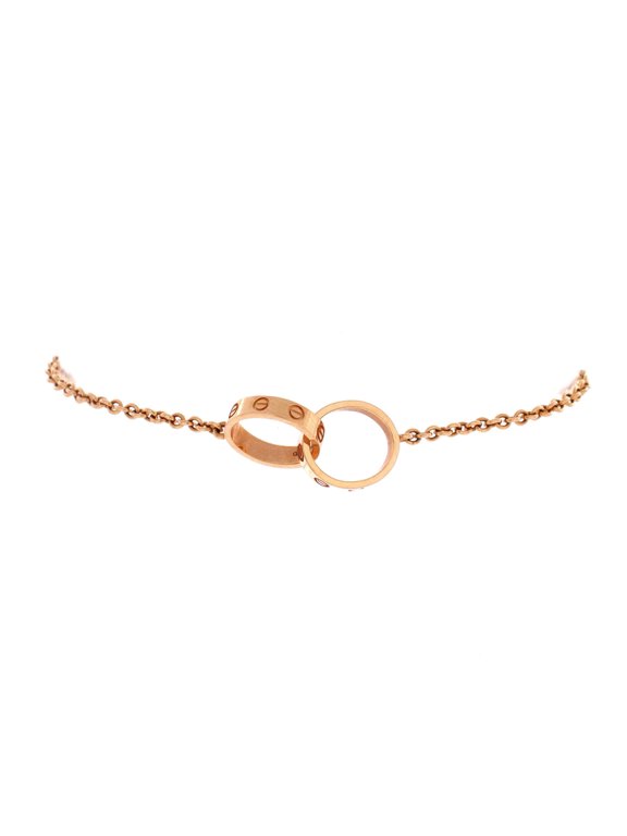 Pre-Owned Love Interlocking Bracelet 18K Rose Gold By Rebag