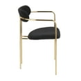 thumbnail image 2 of Contemporary Home Living Set of 2 Black and Gold Demi Contemporary Chair 30.50”, 2 of 4