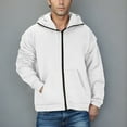 thumbnail image 5 of PNTUTB Men's Solid Color Double-Layer Hooded Face-Covering Design Long-Sleeved Fashionable Warm Coat, 5 of 6