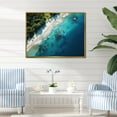 thumbnail image 2 of Designart "Relaxing Coastal Aerial View III" Extra Large Coastal Framed Wall Art - Coastal Green Coastal Beach Bedroom Framed Canvas Wall Art, 2 of 7