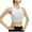 White, variant on ABATAB Womens Workout Crop Tank Tops Sleeveles Color Block Crewneck Tee Yoga Athletic Running Casual Shirt