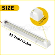 AUTOXBERT 2Pcs 12V LED Lights Bar 108 LED 6000K RV Interior Light Strip for Van Boat Trailer Camper
