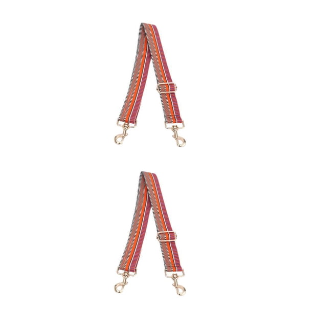 Qarigey Correa para bolso de hombro, piezas de repuesto, cinturón cruzado ancho, bandolera artesanal, correas para monedero, accesorio, rosa y rosa naranja 2piezas