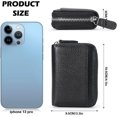 thumbnail image 6 of Credit Card Holder Wallet RFID Blocking Slim Genuine Leather Organizer Zipper Pocket Id Card Pouch Case Purse with 20 Card Slots for Women, 6 of 7