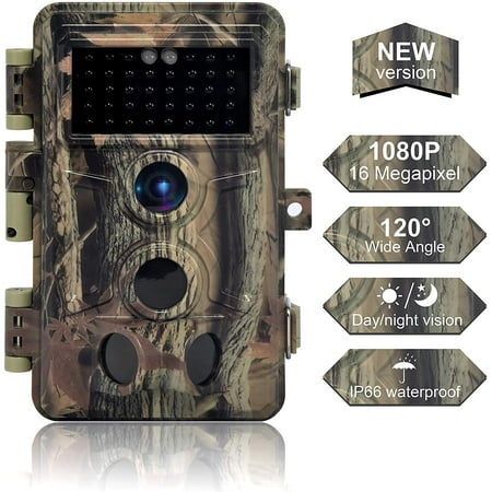 Digitnow! Field Trail Camera 16MP 1080P HD Waterproof, Wildlife Hunting Scouting Game Camera with 40Pcs IR LED Infrared Night Vision Up to 65FT /20M, Surveillance Camera 130° Wide Angle 120° (Best Game Camera For Surveillance)