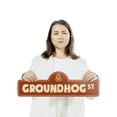 thumbnail image 3 of Groundhog (2 Pack) Plastic Street Sign - 7 Inch X 20 Inch Gift Animal Nature Wildlife Burrow Weather Cute Rustic Fun Outdoors Decor Symbol, 3 of 4