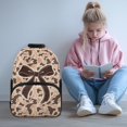 thumbnail image 2 of KEIAHUAN Brown Camo Bow Backpack for Boys, Soft Breathable Back Panel Daypack, Large Capacity 17 Inch School Bag Fits 14 Inch Laptop, Thoughtful Back to School Gift for Girls Kids Students, 2 of 7