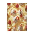 thumbnail image 2 of BZSMCE Square Tablecloth White Cut Mice Eat Strawberry Pattern Tableclothes, 2 of 9