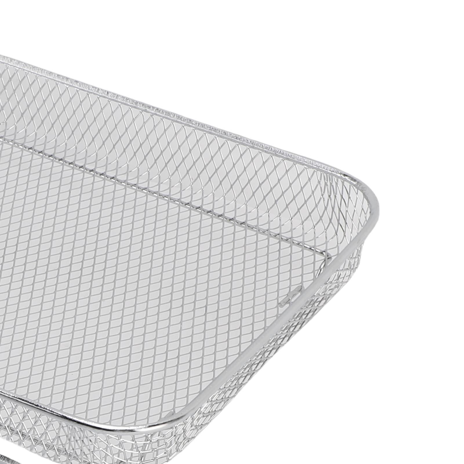 LAZIOEGR 2‑Pack Air Fryer Basket Tray – Fits Bravo XL & Nuwave Air Fryer/Oven, Food‑Grade Chrome, Dishwasher Safe, 11.6×10.0×1.6in, Preheat‑Ready, Versatile Frying & Baking
