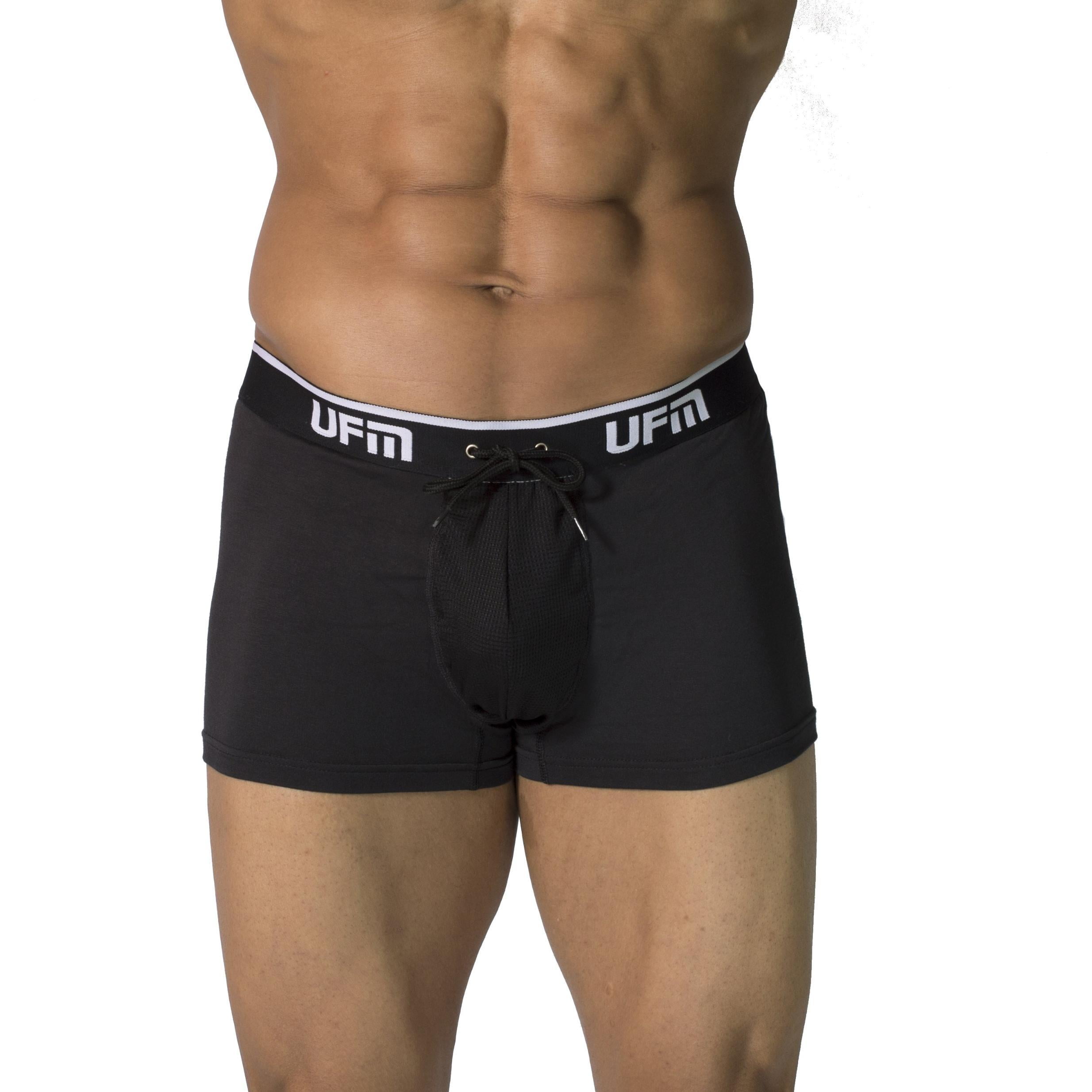 UFM Men's Polyester Trunk w/Patented Adjustable Support Pouch Underwear for  Men Royal Blue 54 