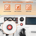 thumbnail image 2 of Battery Disconnect Switch 12-48V, Cut Shut Off Isolator for Marine Boat RV ATV Car Utv Vehicle 100A, 2 of 6