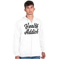 thumbnail image 5 of Health Addict Vegetarian Vegan Diet Zip Up Hoodie Men's Women's Brisco Brands L, 5 of 5