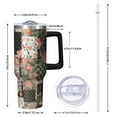 thumbnail image 2 of OBREWU Pioneer Flower Tumbler with Handle and Lid,40oz Pioneer Flower Double Wall Vacuum Insulated Tumbler,Pioneer Flower Cups Gift for Women and Men, 2 of 7