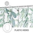 thumbnail image 4 of Small Stall Shower Curtain 36 x 72, Narrow Half Green Plant Leaves Shower Curtain, Spring Watercolor Eucalyptus Leaf Waterproof Fabric Shower Curtain for Bathroom Decor, 4 of 7